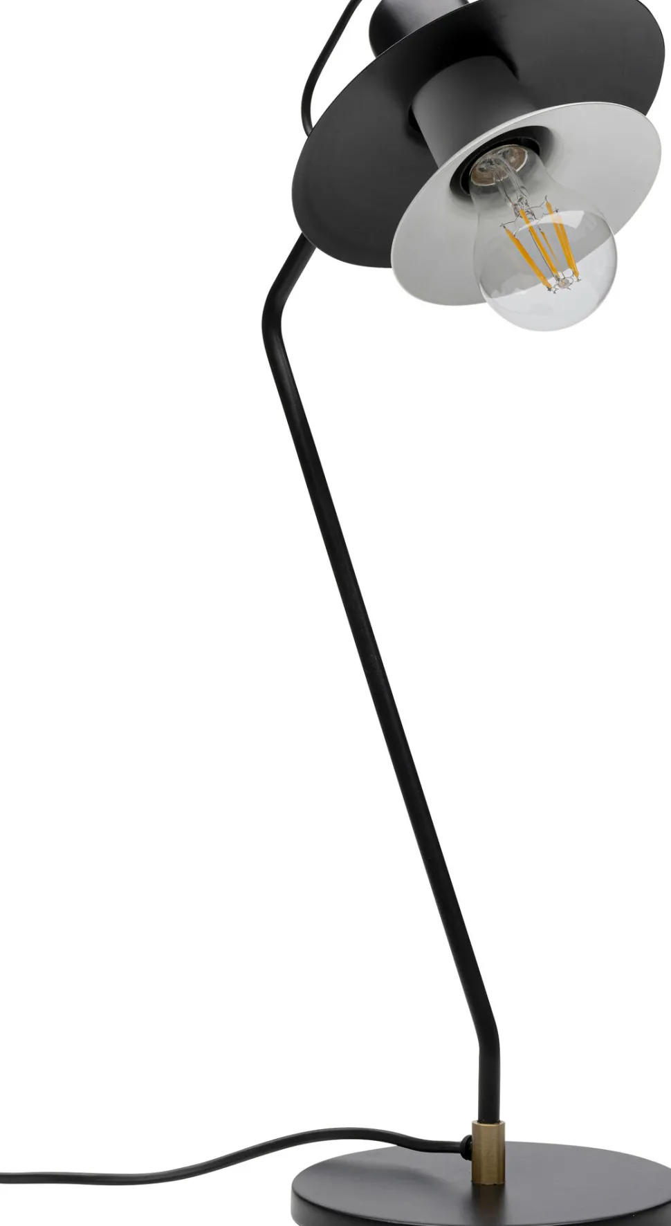Lampa Stołowa Biurkowa Czarna Stalowa 54 Cm