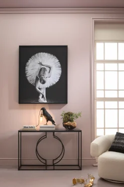 Lampa Stołowa Crow 14x34 Cm Czarna Matowa