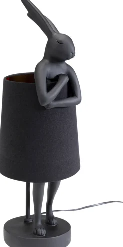 Lampa Stołowa Czarna Matowa Królik 50 Cm