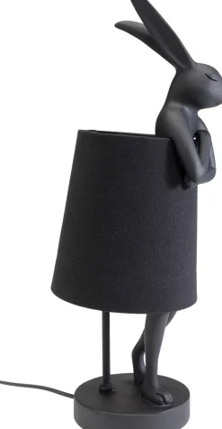 Lampa Stołowa Czarna Matowa Królik 50 Cm