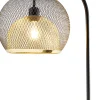 Lampa Stołowa Do Salonu Czarno-złota Podstawa Z Marmuru 62 Cm