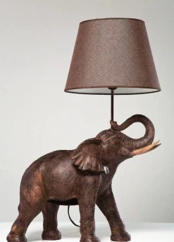 Lampa Stołowa Elephant Safari 52x74 Cm Brązowa