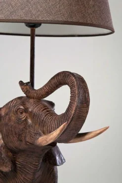 Lampa Stołowa Elephant Safari 52x74 Cm Brązowa