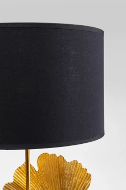 Lampa Stołowa Flores Ø30x62 Cm Złota - Klosz Czarny