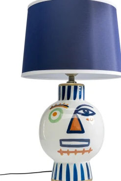 Lampa Stołowa Kolorowa Dwie Twarze 65 Cm Podstawa Z Porcelany