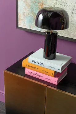 Lampa Stołowa Loungy Ø25x38 Cm Czarna