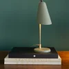 Lampa Stołowa Mała Stalowa Miętowa Zieleń 32 Cm