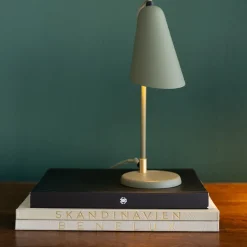 Lampa Stołowa Mała Stalowa Miętowa Zieleń 32 Cm