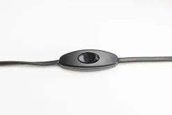 Lampa Stołowa Niebieska Szkło I Tkanina 42 Cm