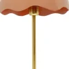 Lampa Stołowa Stal I Marmur Klosz Różowy Ø30x50 Cm