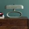 Lampa Stołowa Stalowa W Kolorze Zielonym 37x26 Cm