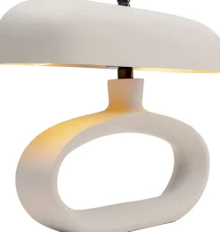 Lampa Stołowa Stalowa W Kolorze Beżowym 37x26 Cm
