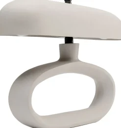 Lampa Stołowa Stalowa W Kolorze Beżowym 37x26 Cm