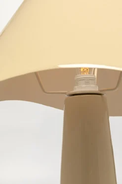 Lampa Stołowa Stalowa W Kolorze Ecru Ø34x49 Cm