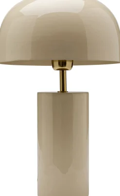 Lampa Stołowa Stalowa W Kolorze Ecru Ø25x38 Cm