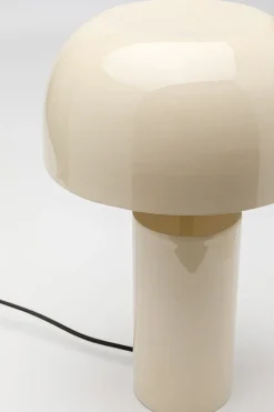 Lampa Stołowa Stalowa W Kolorze Ecru Ø25x38 Cm
