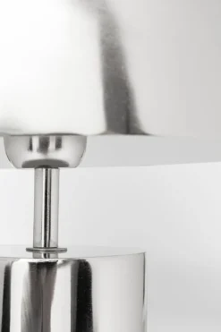 Lampa Stołowa Stalowa W Kolorze Srebrnym Chromowym Ø25x38 Cm