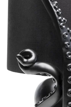 Lampa Stołowa Z Abażurem Czarna Ośmiornica 37x47 Cm