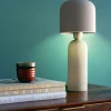 Lampa Stołowa Ze Stali W Kolorze Beżowym 39 Cm
