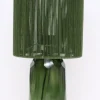 Lampa Stołowa Zielona Szkło I Tkanina 42 Cm