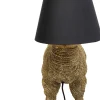 Lampa Stołowa Złota Alpaka Z Czarnym Abażurem 47x59 Cm