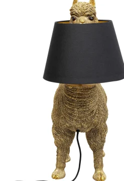 Lampa Stołowa Złota Alpaka Z Czarnym Abażurem 47x59 Cm