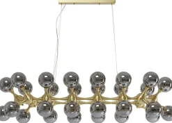 Lampa Wisząca Atomic Balls 140 Cm Złota - Klosze Przydymione