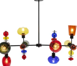Lampa Wisząca Awangardowa Klosze Szklane Kolorowe 105x56 Cm