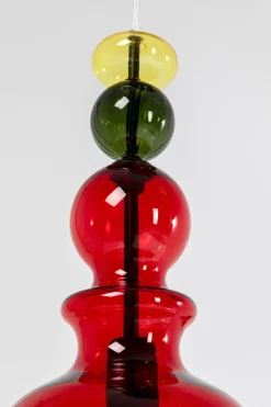 Lampa Wisząca Awangardowa Klosze Szklane Kolorowe Ø48x140 Cm