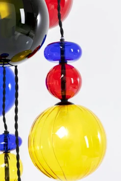 Lampa Wisząca Awangardowa Klosze Szklane Kolorowe Ø44x150 Cm