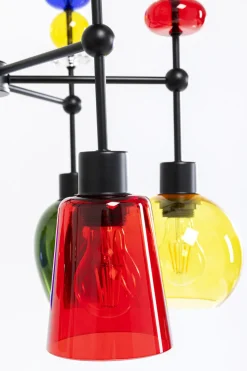Lampa Wisząca Awangardowa Klosze Szklane Kolorowe 61x88 Cm