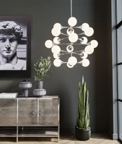 Lampa Wisząca Bulb Fiction 20L Ø102 Cm Srebrna