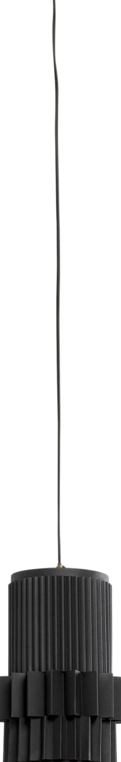 Lampa Wisząca Czarna Stalowa Tuba Ø19x33 Cm
