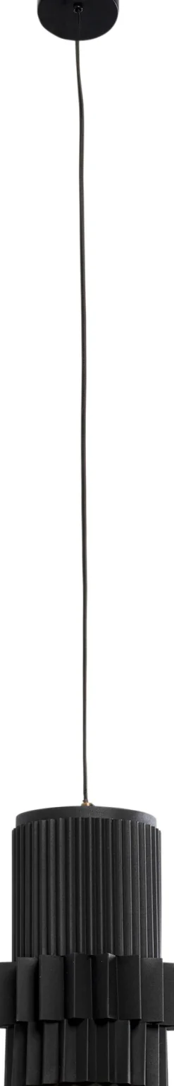 Lampa Wisząca Czarna Stalowa Tuba Ø19x33 Cm