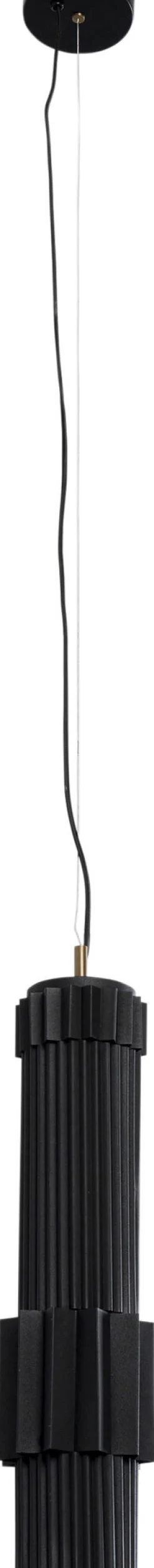 Lampa Wisząca Czarna Stalowa Tuba Ø14x60 Cm
