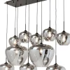 Lampa Wisząca Do Salonu Klosze Przydymione Szklane 110x160 Cm
