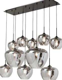 Lampa Wisząca Do Salonu Klosze Przydymione Szklane 110x160 Cm