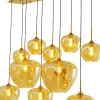Lampa Wisząca Do Salonu Klosze Bursztynowe Szklane 110x160 Cm