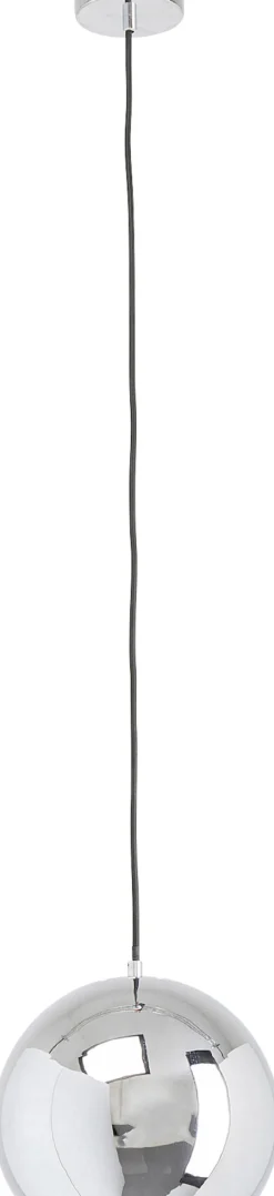 Lampa Wisząca Do Salonu Kula Srebrna Ø25 Cm