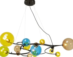 Lampa Wisząca Duża Z Kolorowymi Szklanymi Kloszami 150x150 Cm