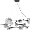 Lampa Wisząca Duża Z Lustrzanymi Szklanymi Kloszami 150x150 Cm
