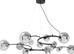 Lampa Wisząca Duża Z Lustrzanymi Szklanymi Kloszami 150x150 Cm