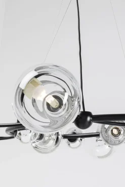 Lampa Wisząca Duża Z Lustrzanymi Szklanymi Kloszami 150x150 Cm
