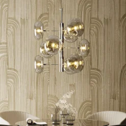 Lampa Wisząca Headlight 53x61 Cm Srebrna - Klosze Szklane