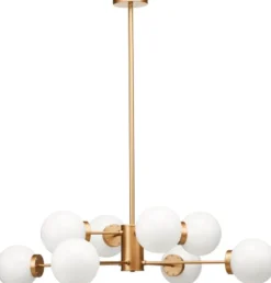 Lampa Wisząca Heavenly Ø98 Cm Złota - Klosze Białe