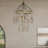 Lampa Wisząca Highlight 12L Ø97 Cm Czarno-złota - Klosze Transparentne