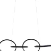 Lampa Wisząca LED Czarne Okręgi Aluminium 105 Cm