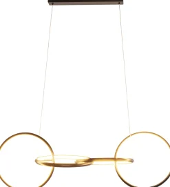 Lampa Wisząca LED Czarne Okręgi Aluminium 105 Cm