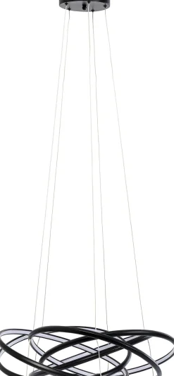 Lampa Wisząca LED Czarne Okręgi Aluminium Ø72 Cm