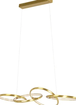 Lampa Wisząca LED Złote Okręgi Aluminium 105 Cm
